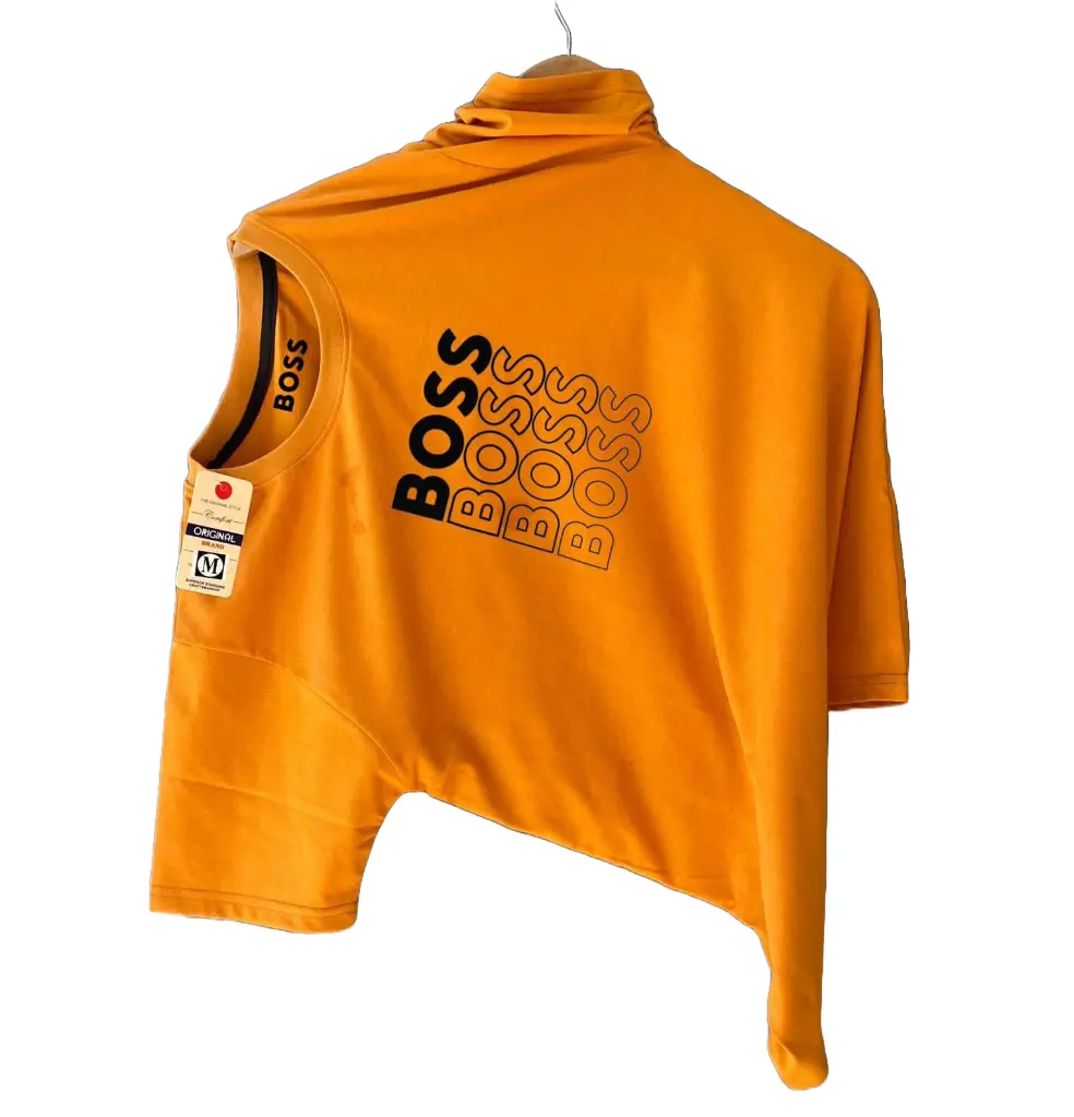 yellow hugo boss half sleeves t-shirt