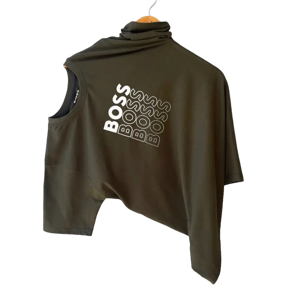 green hugo boss half sleeves t-shirt