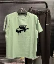 nike combo green t-shirt and black lowers